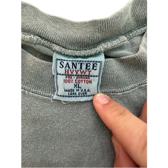 Santee Hvywt Men's Gray 100% Cotton Crew Neck Long Sleeves Sweatshirt Size XL - Picture 4 of 5